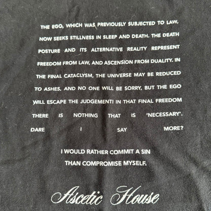 Ascetic House Record Label White T-Shirt Size L Marshstepper Destruction Unit Body Of Light