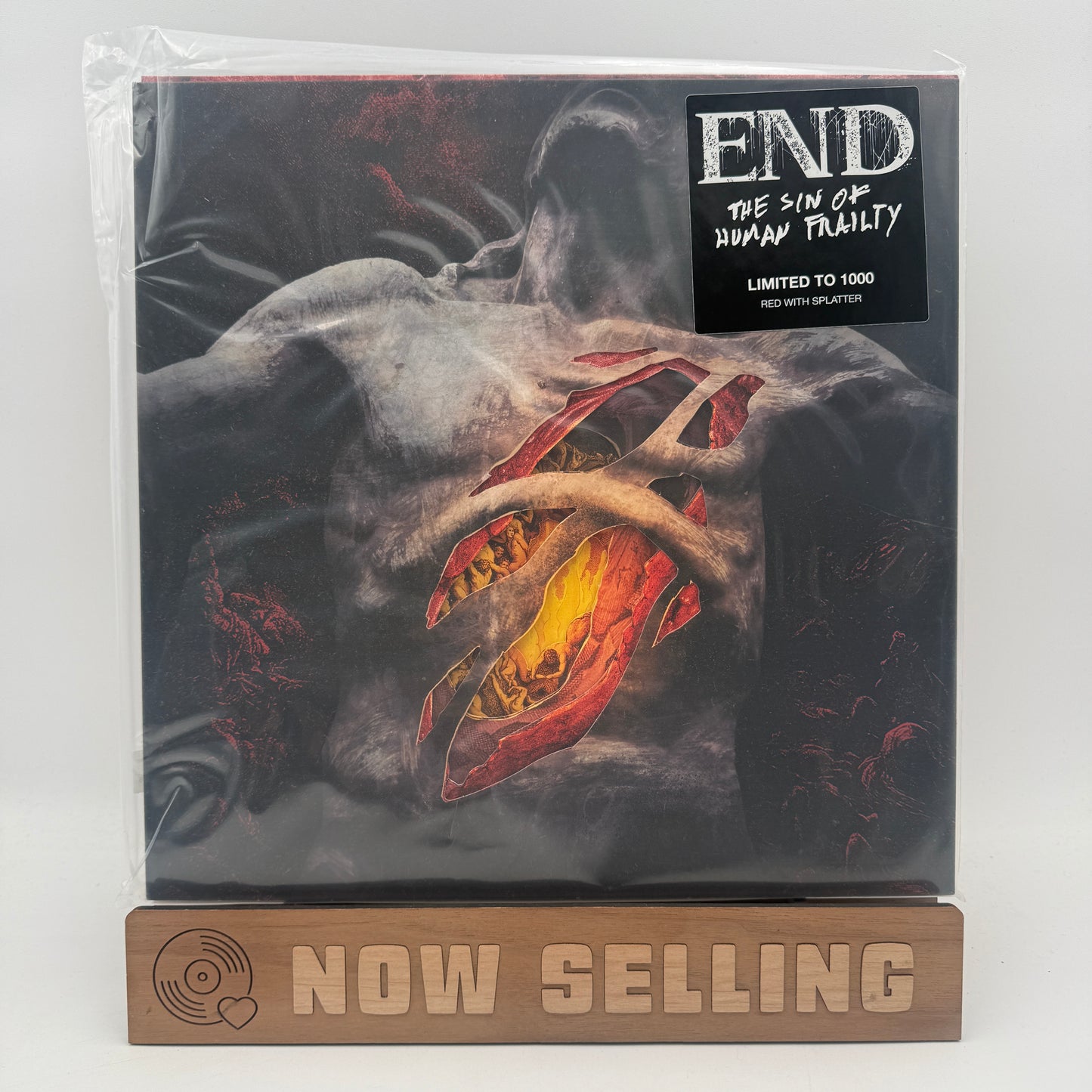 END Band - The Sin Of Human Frailty Vinyl LP Red w/ Splatter