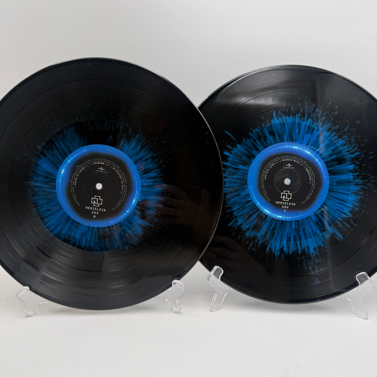 Rammstein - Herzeleid XXV Vinyl LP Reissue Blue & Black Splatter
