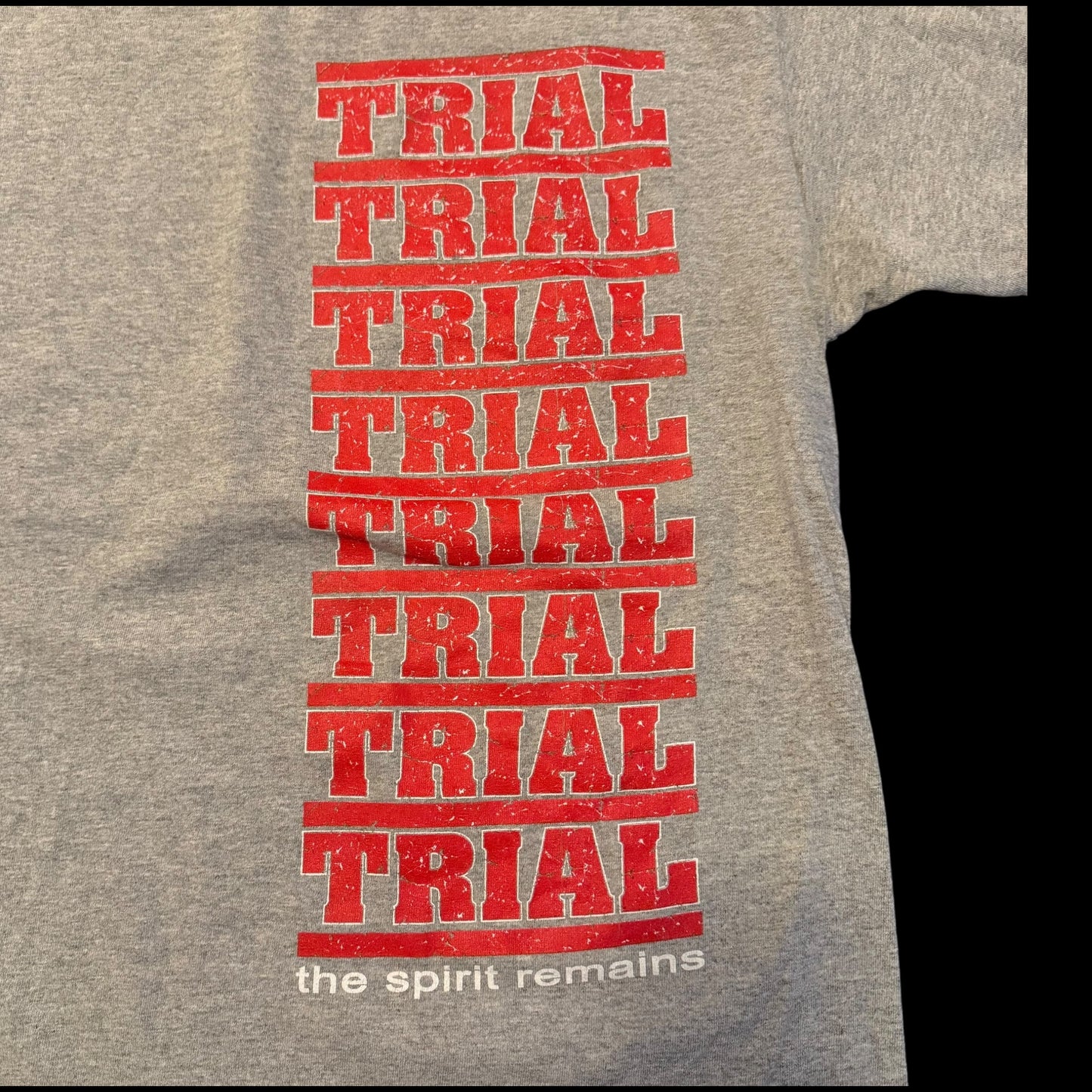 Trial Hardcore Band Spirit Remains - This Is Not A Trend Gray T-Shirt Size M