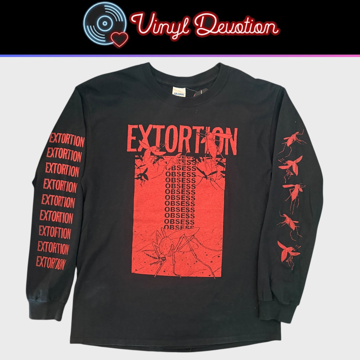 Extortion Band Obsess Long Sleeve T-Shirt Size L