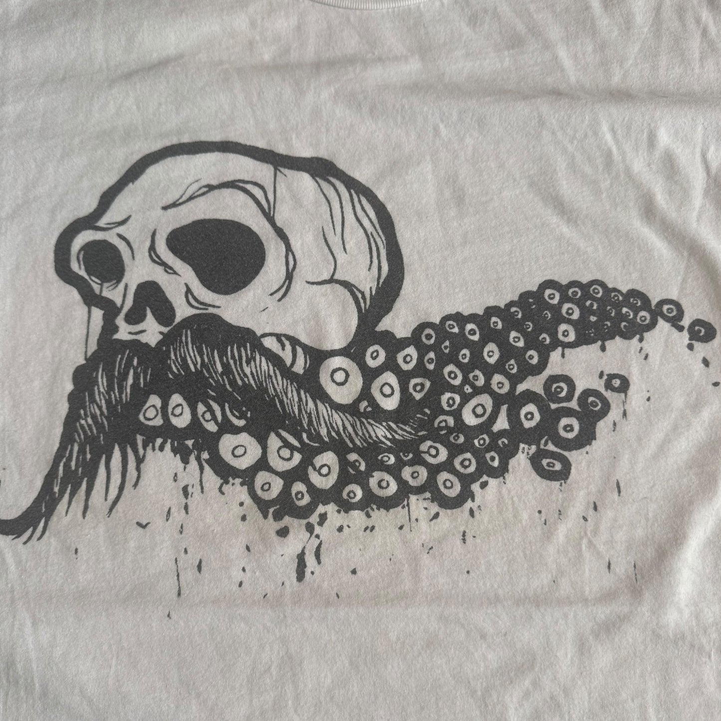 Hydra Head x Robotic Empire Robotic Boot Tentaskull White T-Shirt Size XL Aaron Turner