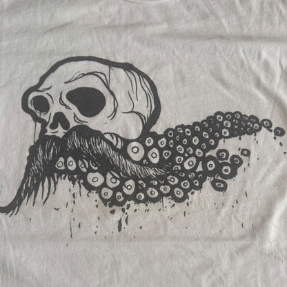 Hydra Head x Robotic Empire Robotic Boot Tentaskull White T-Shirt Size XL Aaron Turner