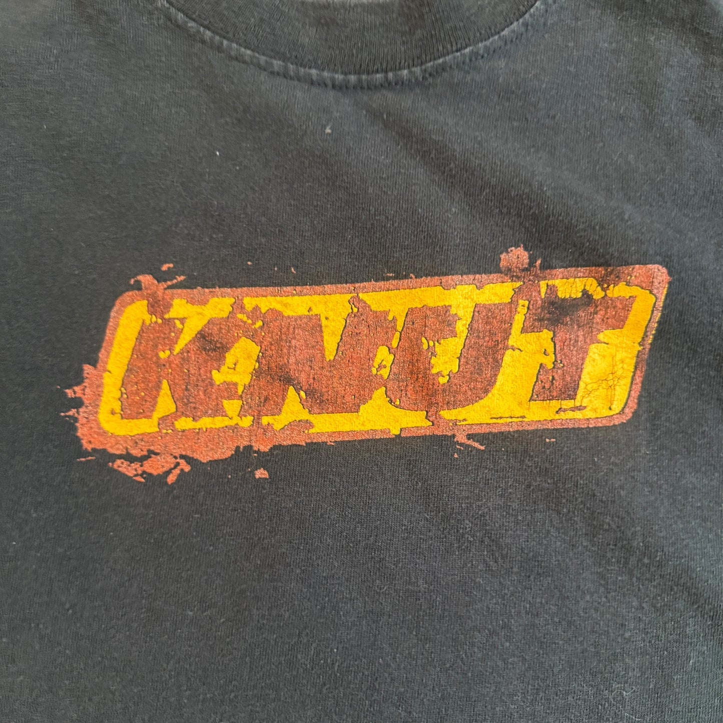 Knut Band Distressed Logo 2000 Vintage T-Shirt Size L Botch