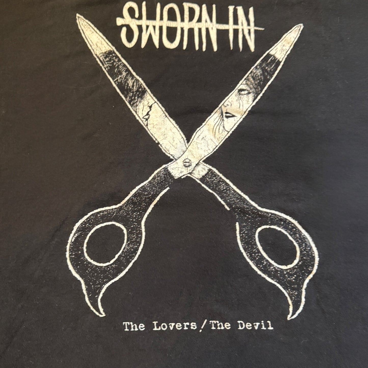 Sworn In Band The Lovers / The Devil T-Shirt Size XL Metalcore Barrier
