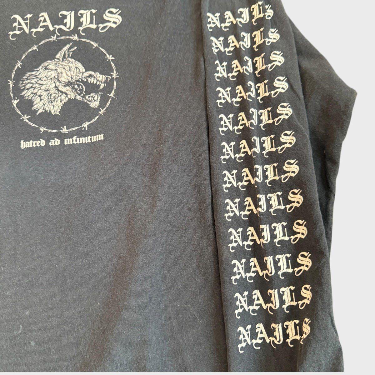NAILS Band Hated Ad Infinitum - Abandon All Life Long Sleeve T-Shirt Size L