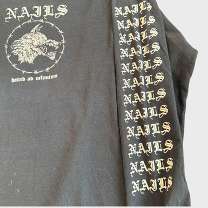 NAILS Band Hated Ad Infinitum - Abandon All Life Long Sleeve T-Shirt Size L