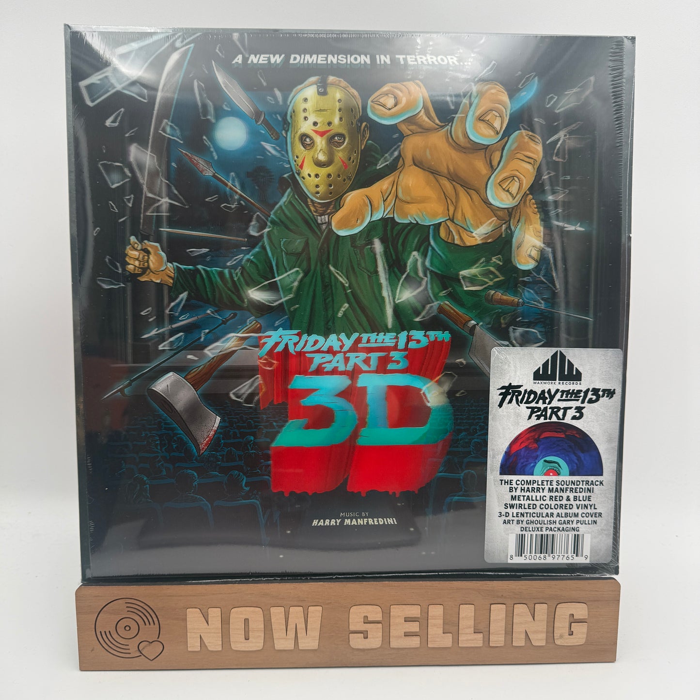 Friday The 13th Part 3 3D Soundtrack Vinyl LP Red / Blue Swirl SEALED Harry Manfredini
