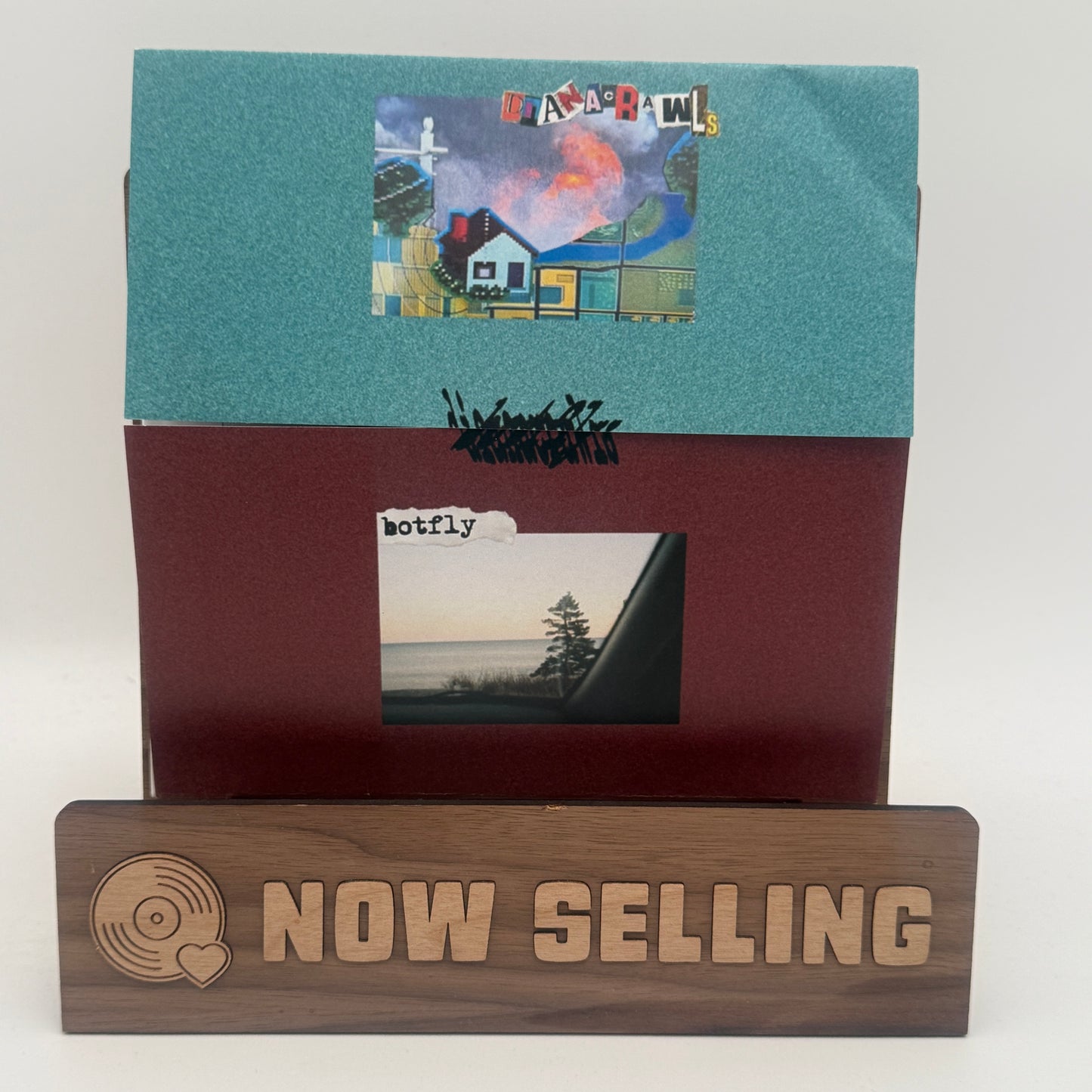 Botfly / dianacrawls - Botfly / dianacrawls Self Titled Vinyl 7" Blue w/ Red Splatter