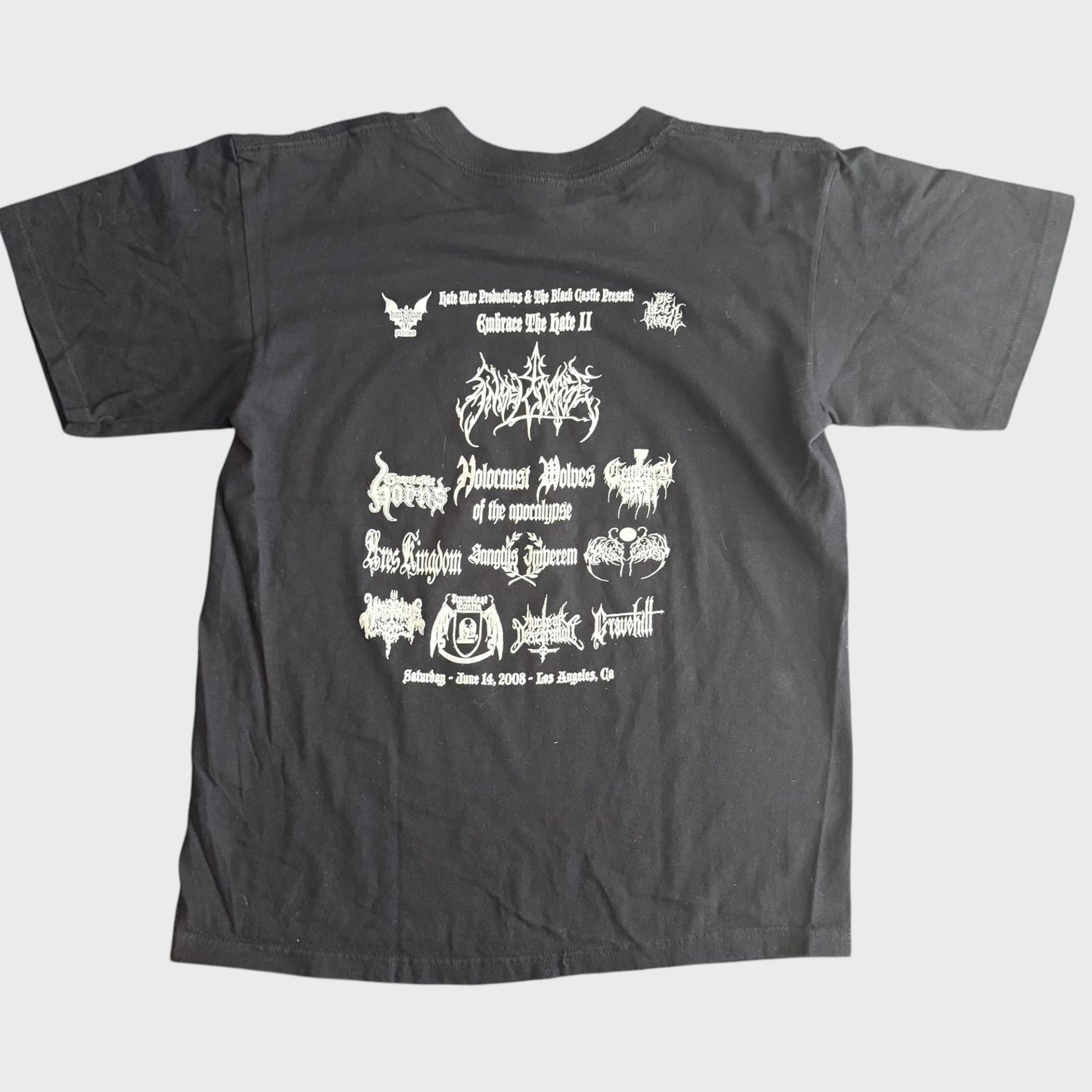 Embrace The Hate II 2008 Festival T-Shirt Size M Angelcorpse Gospel of the Horns