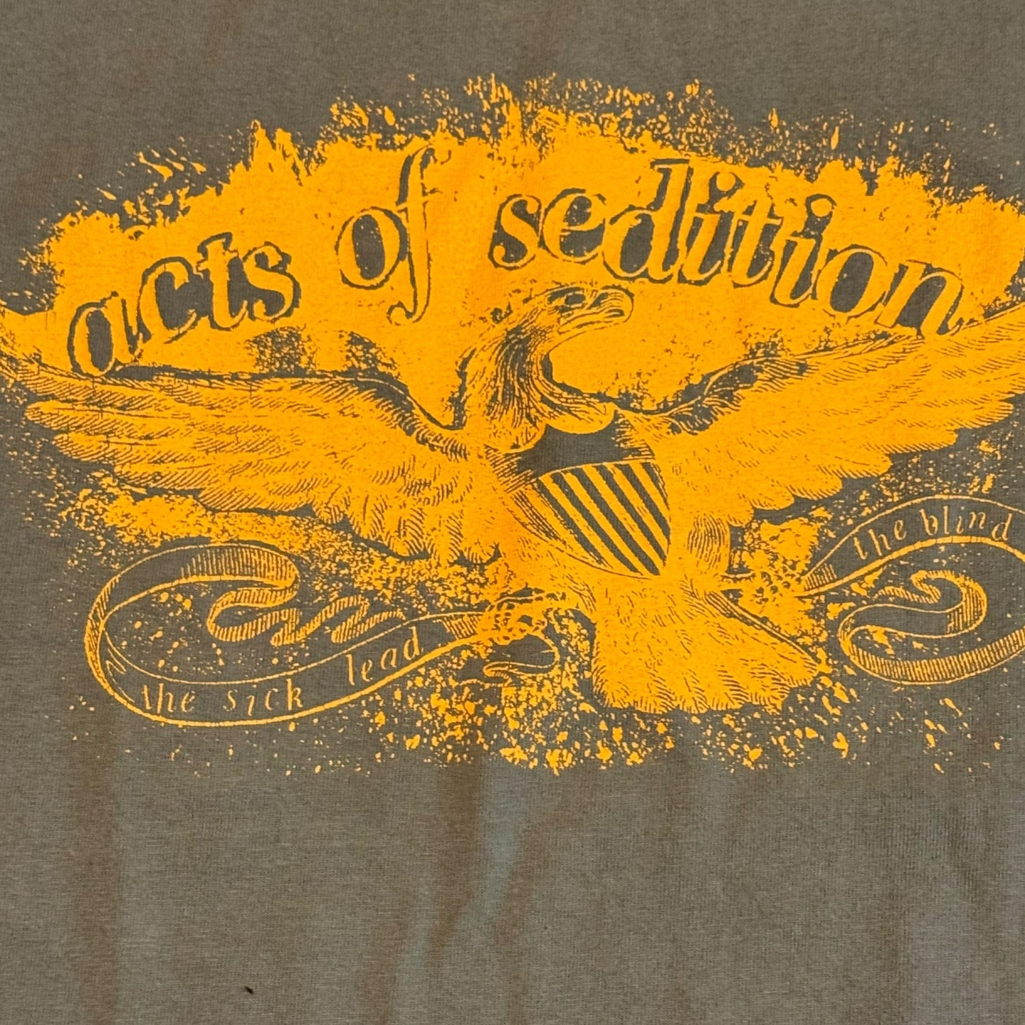 Acts Of Sedition Band The Sick Lead The Blind Green T-Shirt Size S