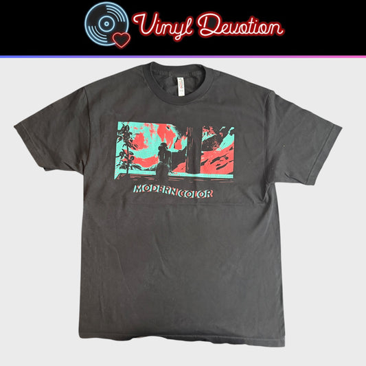 Modern Color Band Scenic View T-Shirt Shirt Size L