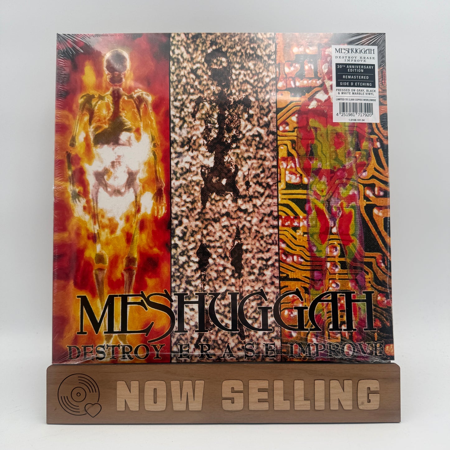 Meshuggah - Destroy Erase Improve Vinyl LP Reissue Black / White Marbled SEALED