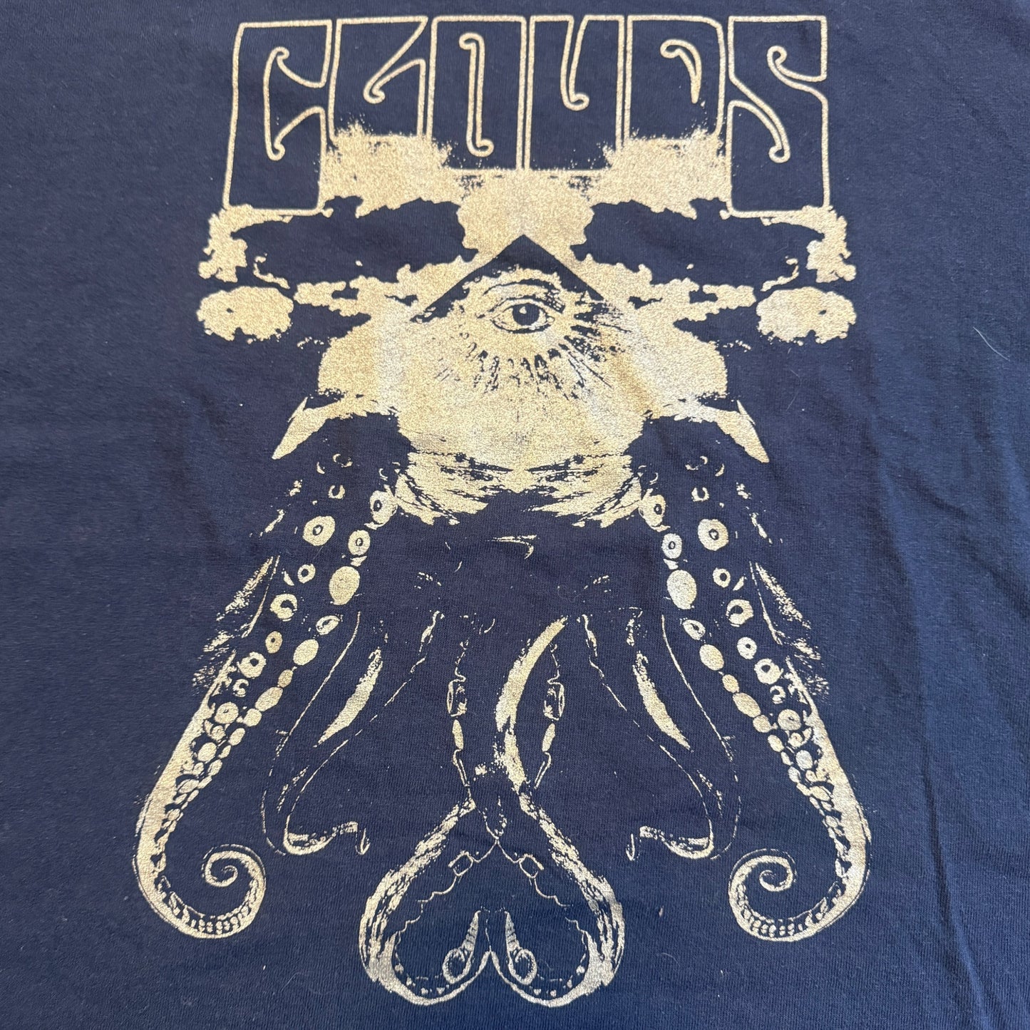 Clouds Band Radiant Delta Blue Vintage T-Shirt Size M Converge Cave In Doomriders Panic