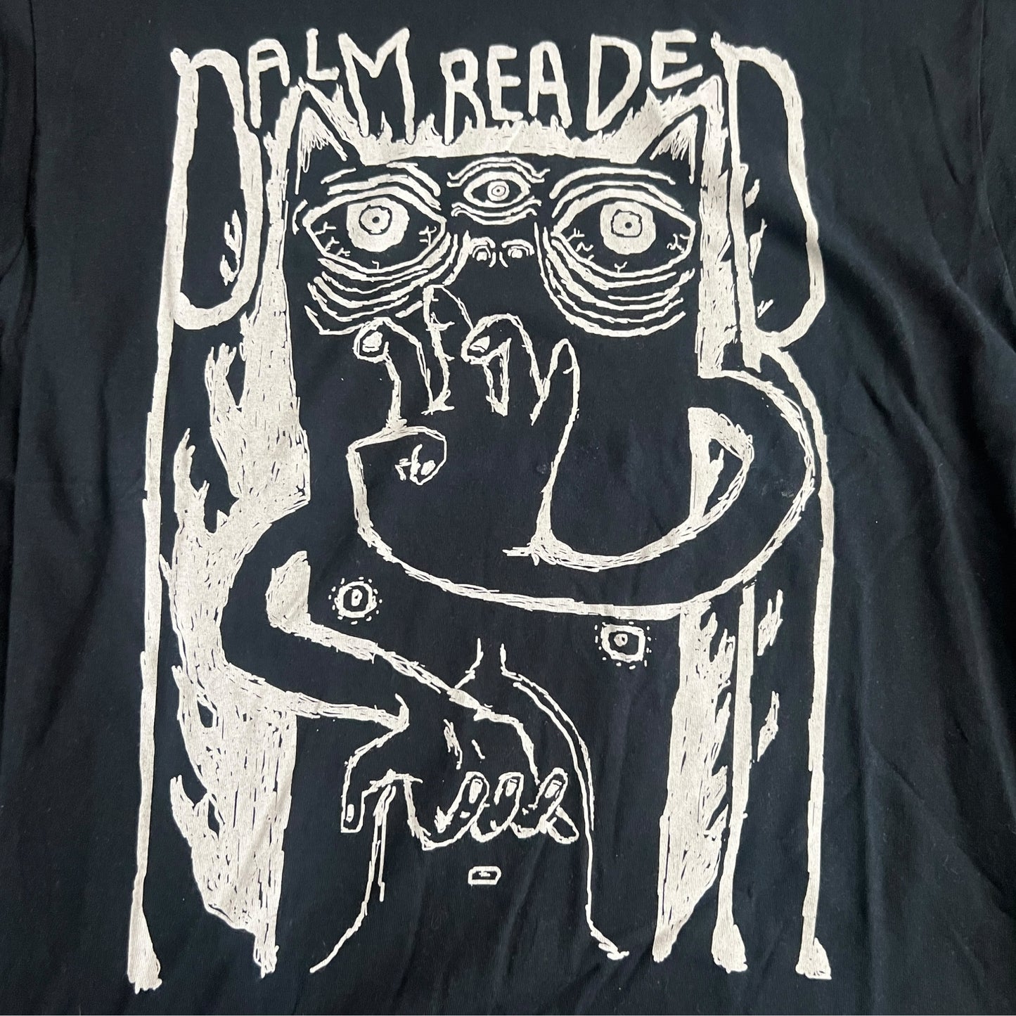 Palm Reader Band 3 Eyes and Hands T-Shirt Size L