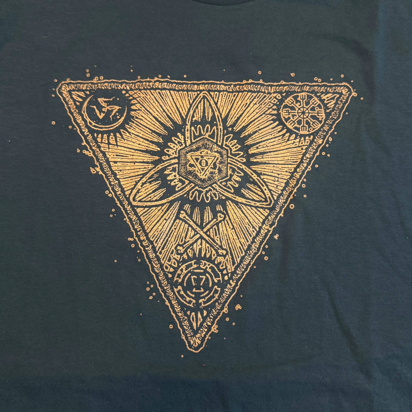 Pyramids Band Self Titled Blue Vintage T-Shirt Size L Split Cranium RX Bandits Mamiffer