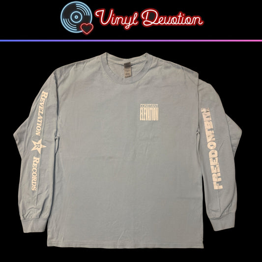 Constant Elevation Hardcore Band Baby Blue Long Sleeve T-Shirt Size XL