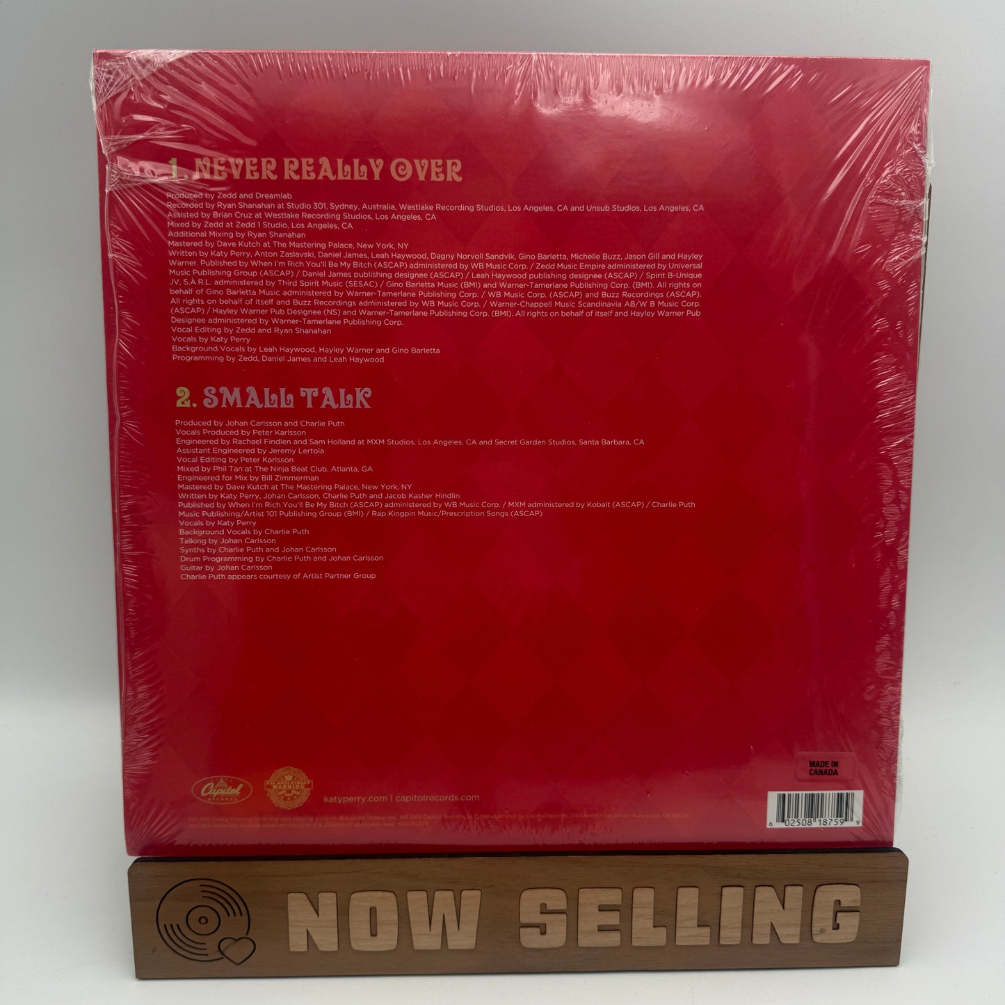 Katy Perry - Never Really Over & Small Talk Vinyl 12" Orange SEALED RSD 2019