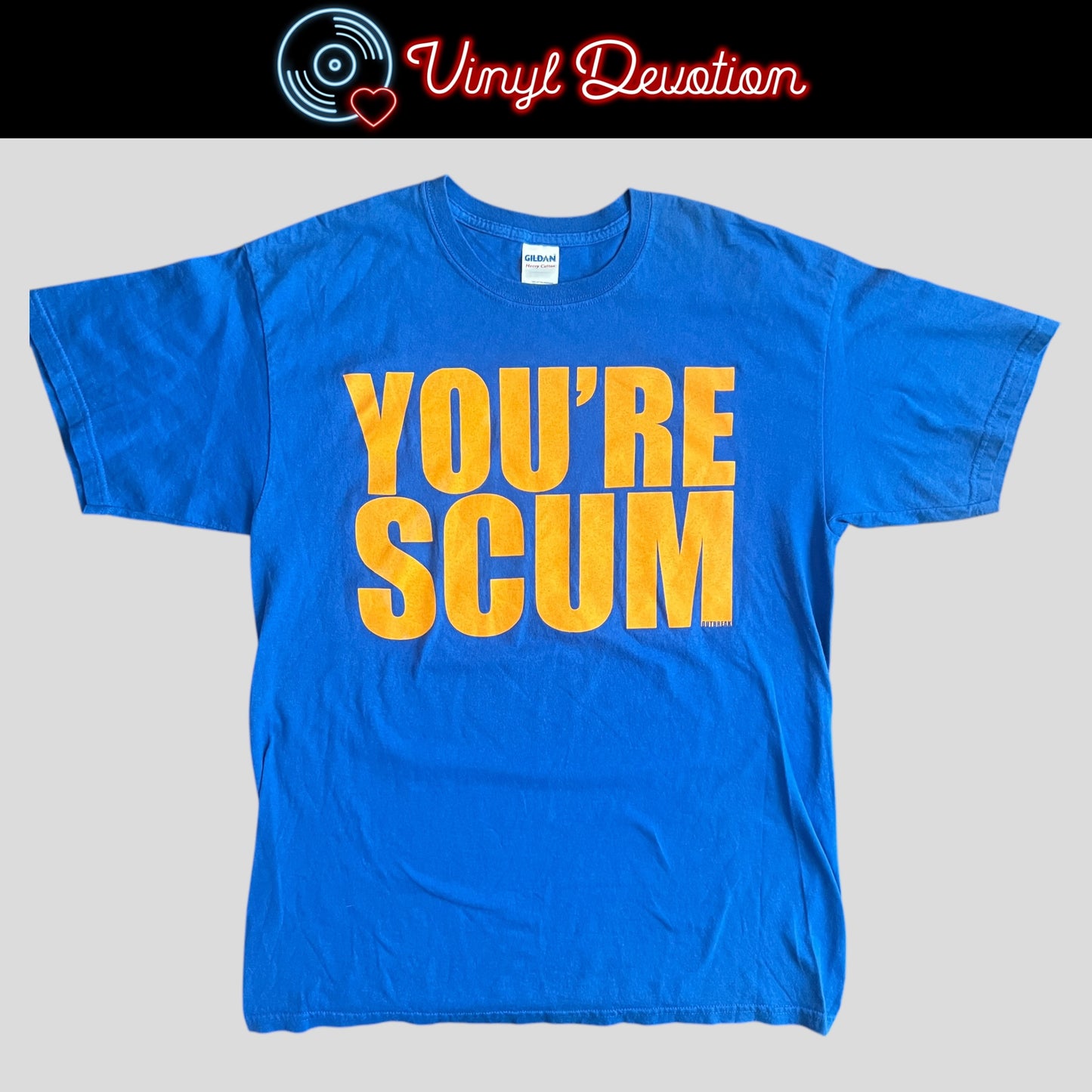 Outbreak Band You're Scum Blue T-Shirt Size L