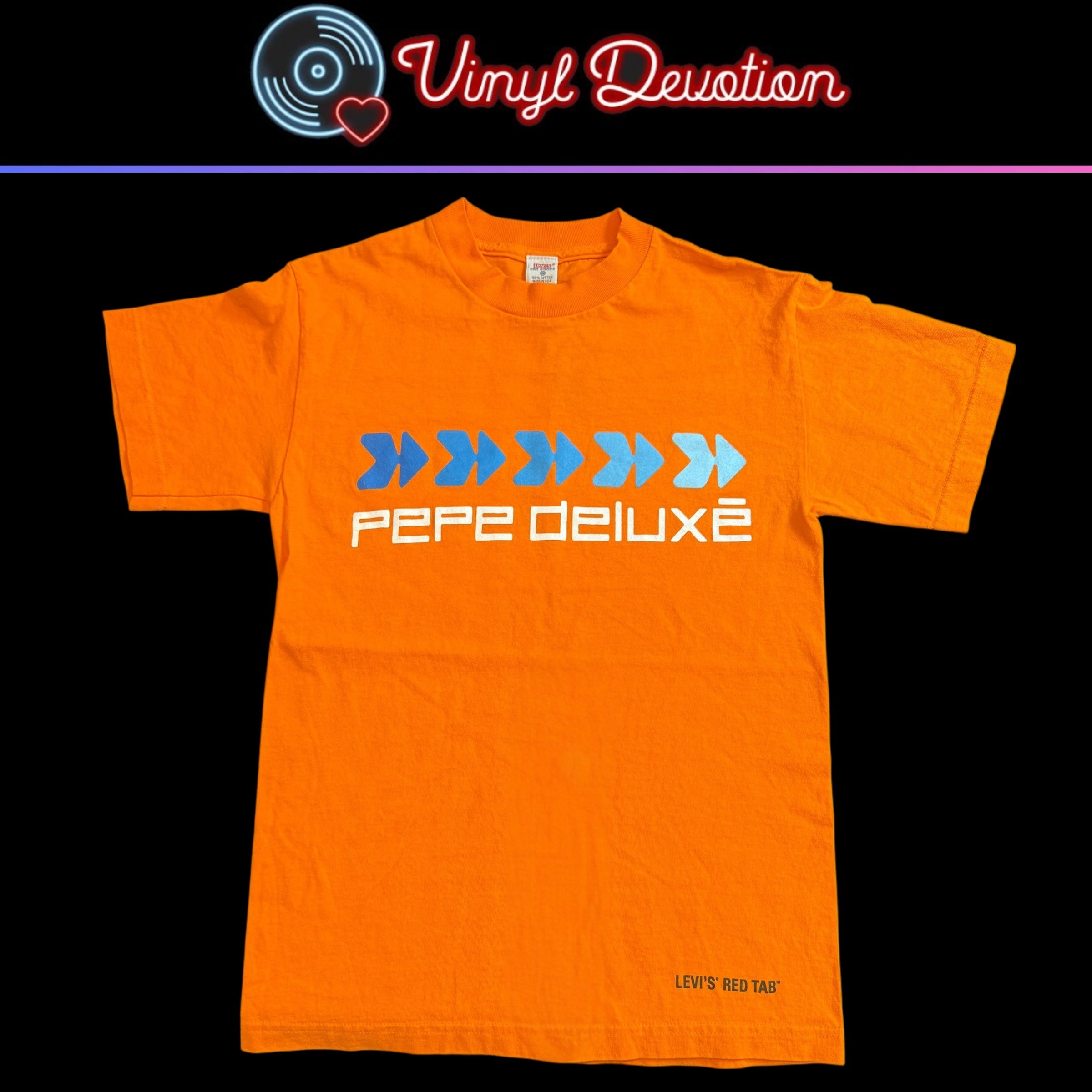 Pepe Deluxe Band Super Sound Vintage Orange T-Shirt Size M Slim