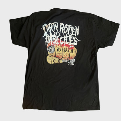 D.R.I. Dirty Rotten Imbeciles Band World Tour 2018 T-Shirt Size L