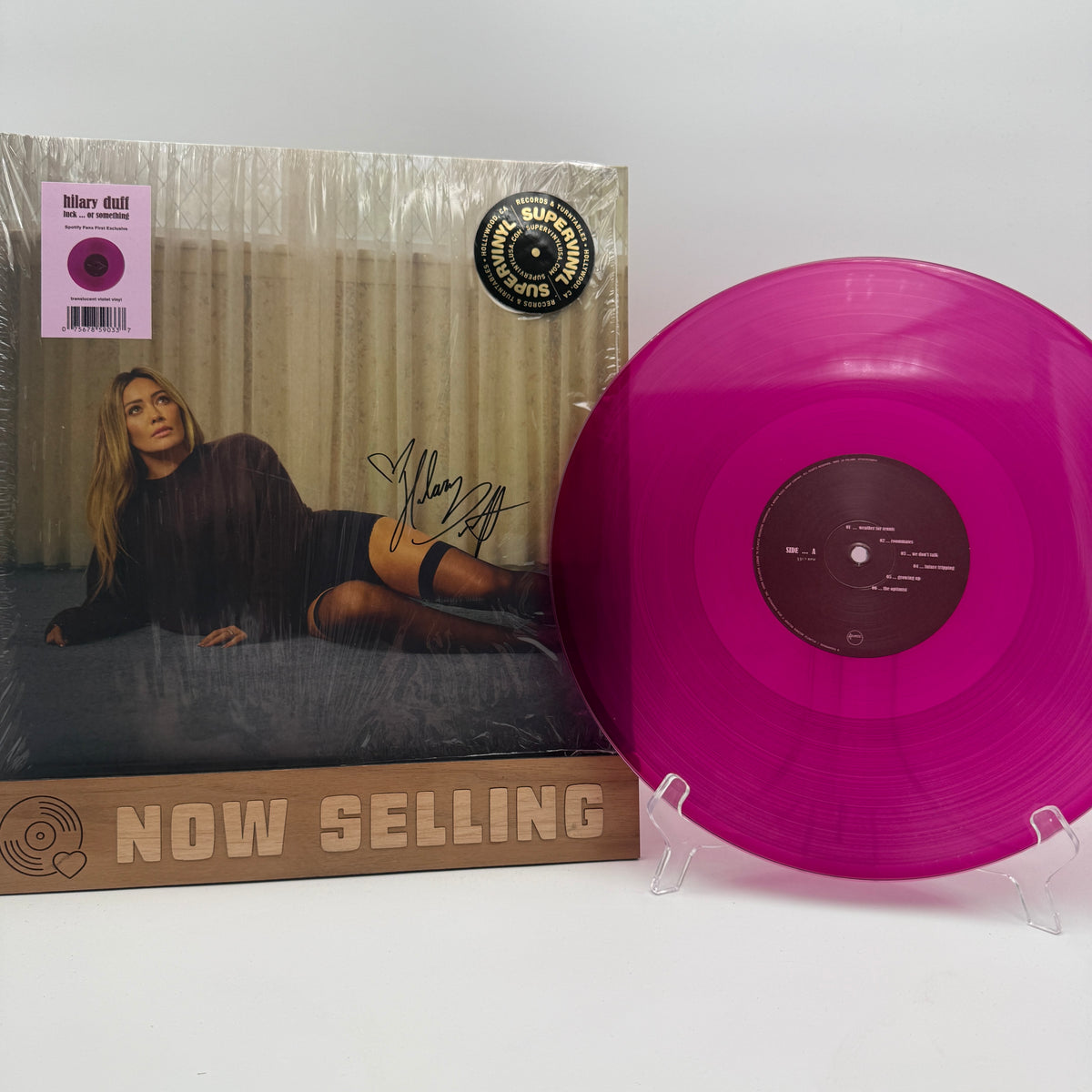 Hilary Duff - Luck Or Something Vinyl LP Violet SIGNED Sleeve Spotify Exclusive