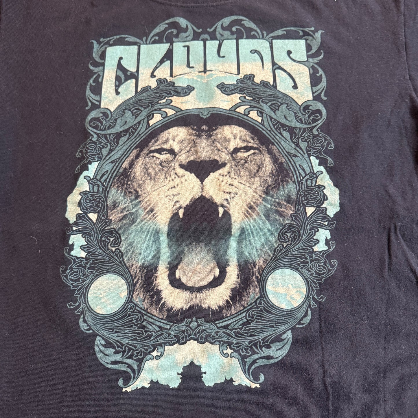 Clouds Band Lion Vintage T-Shirt Size L Converge Cave In Doomriders Panic