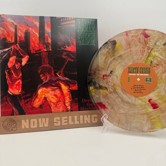 Earth Crisis - Destroy The Machines Vinyl LP Orange Red Black Yellow Marble