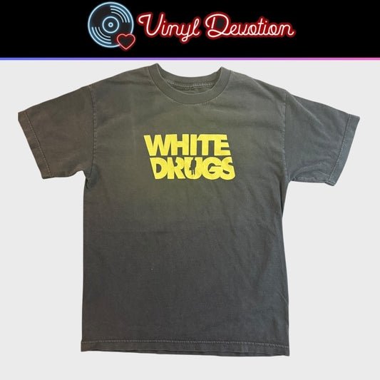 White Drugs Record Label Vintage T-Shirt Size M The Bronx The Drips