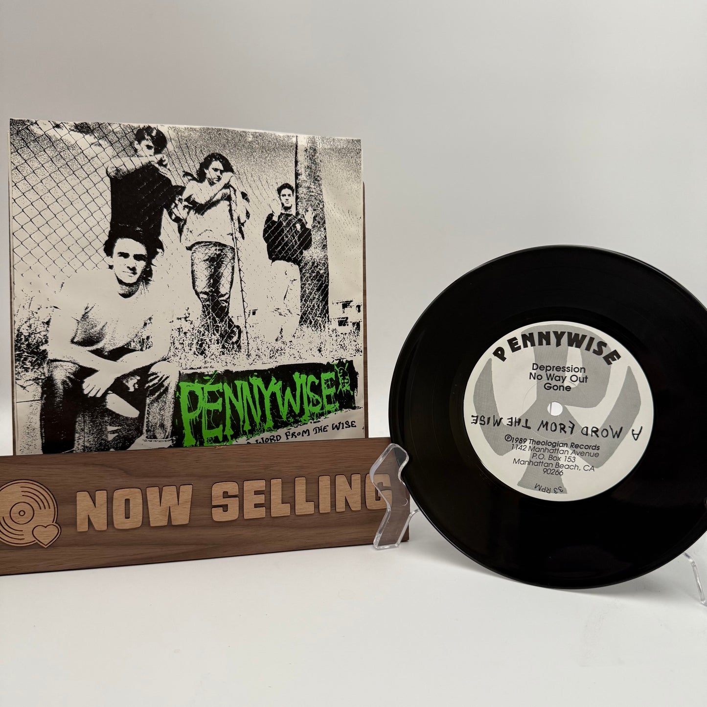 Pennywise - A Word From The Wise Vinyl 7" Original 1st Press Green & White Cover
