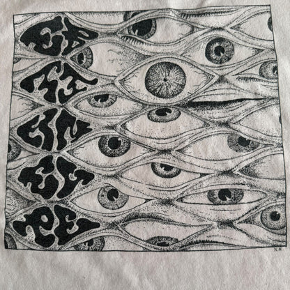 Ether Binge Band Eyes White T-Shirt Size XL Chainsaw Squid Grindcore