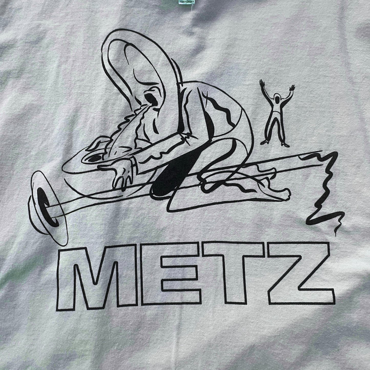 METZ Band The Vomiter by Rick Froberg Tour T-Shirt Baby Blue Size L