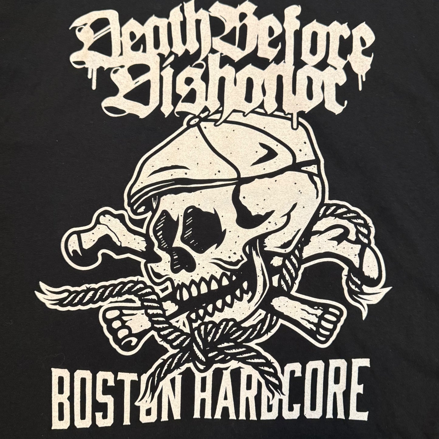 Death Before Dishonor Band Boston Hardcore Skull T-Shirt Size L