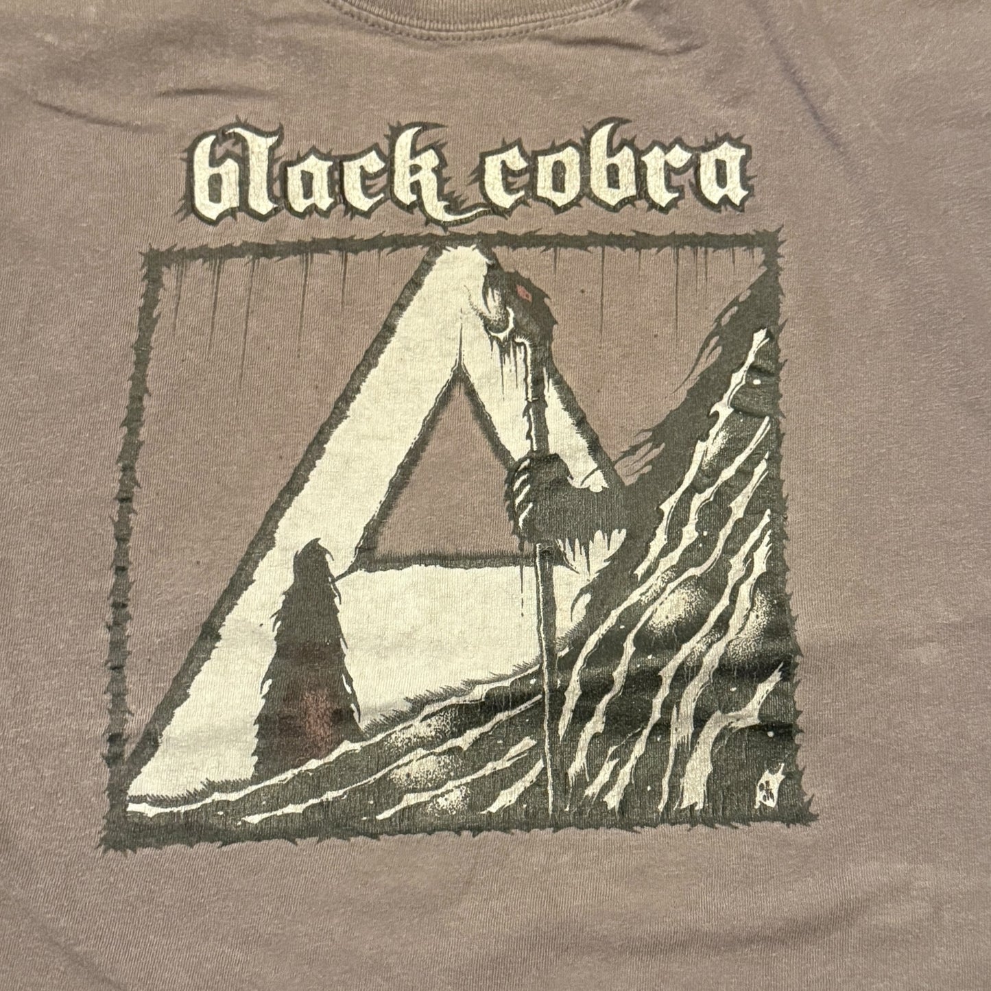 Black Cobra Band Gray T-Shirt Size M