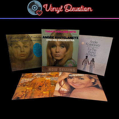 Andre Kostelanetz & His Orchestra 5 Vinyl Record Lot - Golden Hits, Scarborough Fair, etc
