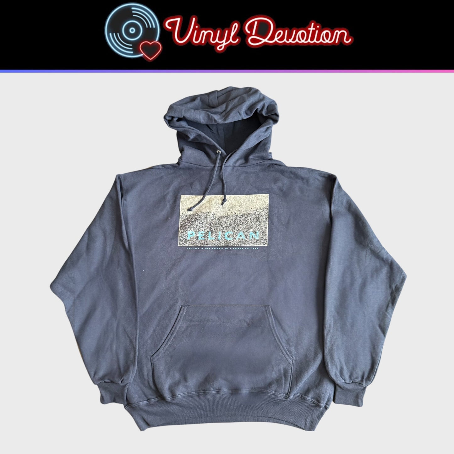 Pelican Band The Fire In Our Throats Will Beckon The Thaw Navy Vintage Pullover Hoodie Size L