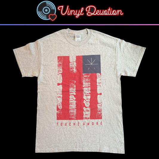 Touché Amoré Band American Flag Gray T-Shirt Size M Touche Amore