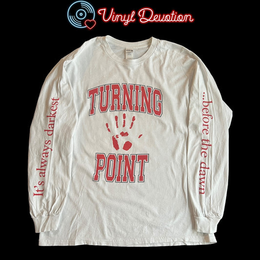 Turning Point Band It's Always Darkest Before The Dawn Long Sleeve White T-Shirt Size XL