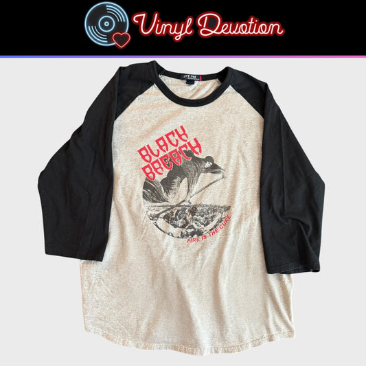 Black Breath Band Fire Is The Cure Raglan T-Shirt Size XL