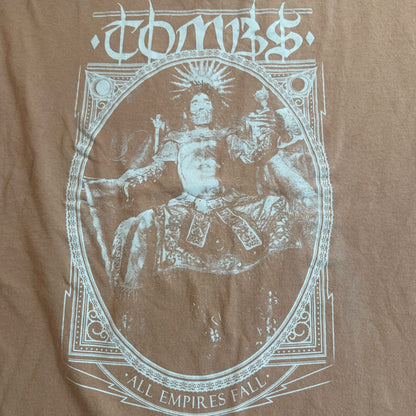 Tombs Band All Empires Fall Bleached Black Long Sleeve T-Shirt Size XL Anodyne Psycroptic