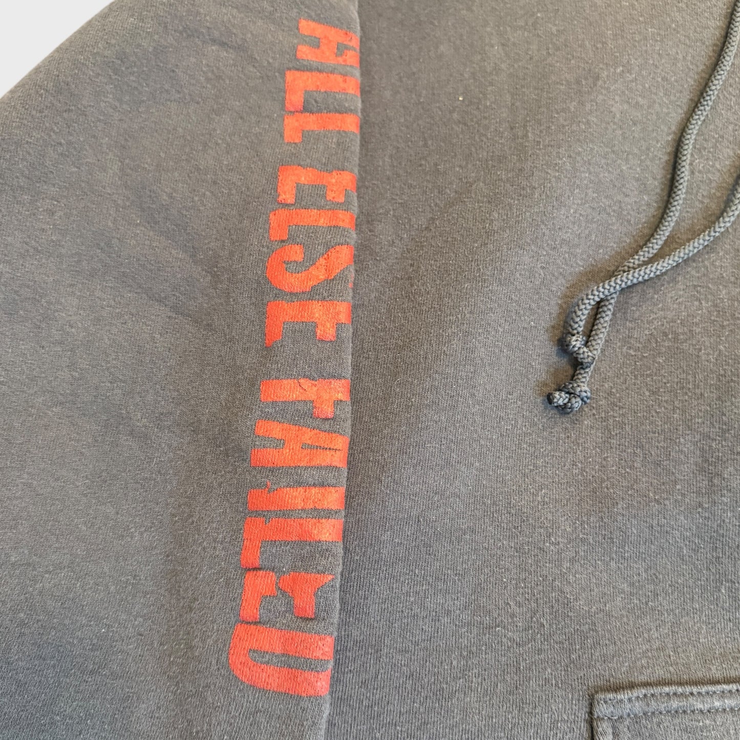 All Else Failed Band Love Hurts Late 90s Gray Vintage Zip Up Hoodie Size L