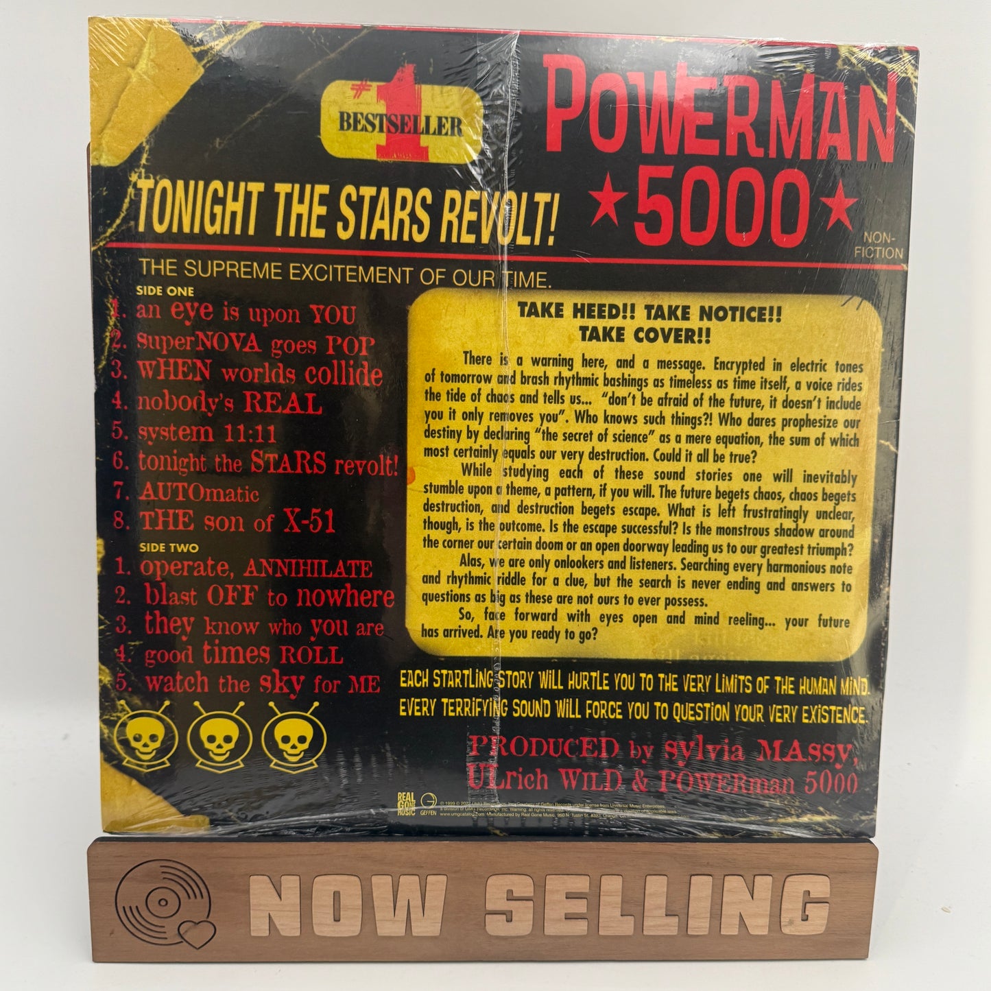 Powerman 5000 - Tonight The Stars Revolt! Vinyl LP Clear Yellow Streaks SEALED PM5K