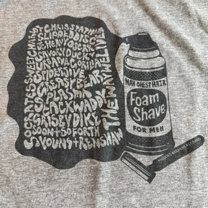 Man Chest Hair Compilation Gray T-Shirt Size M Andy Votel Finders Keepers Records