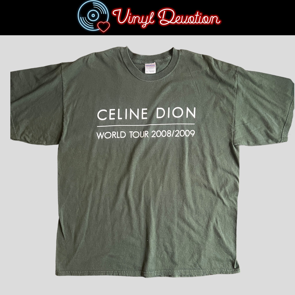 Celine Dion 2008 / 2009 Tour / Taking Chances Dark Green T-Shirt