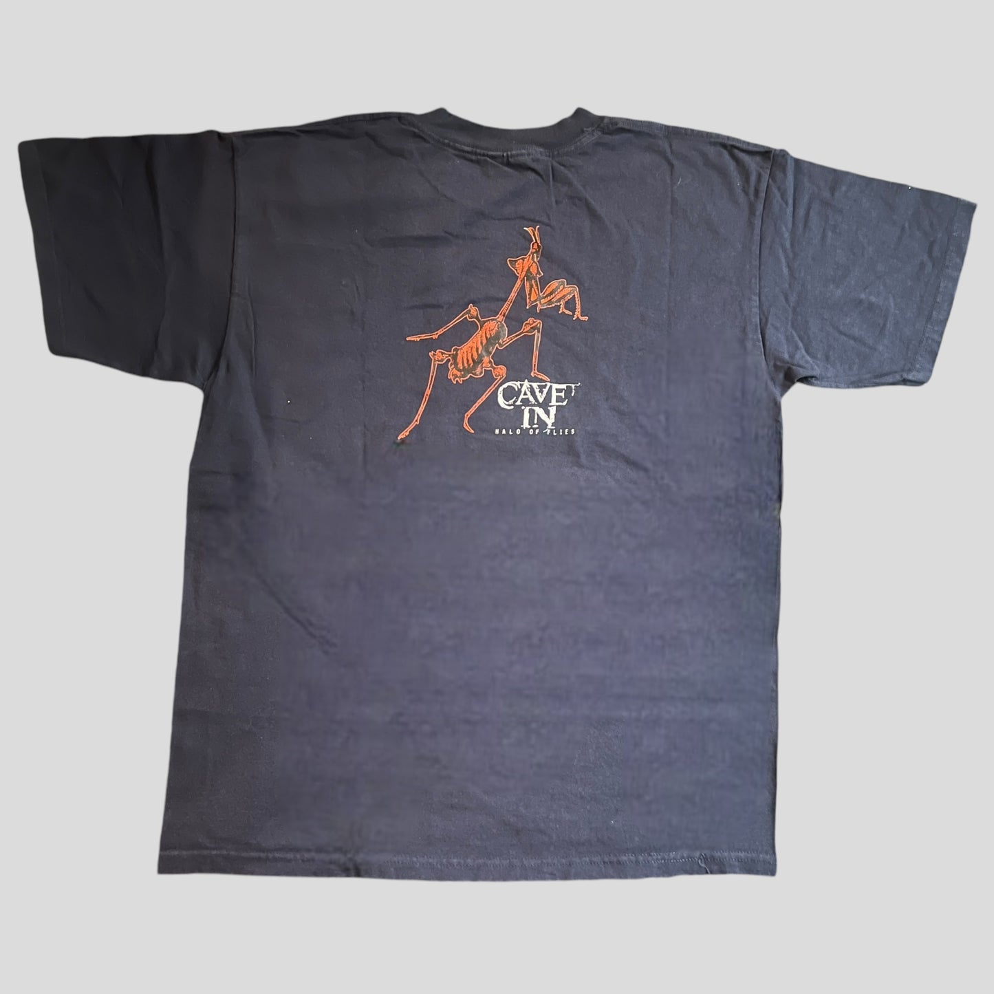 Cave In Band Halo Of Flies Until Your Heart Stops 1999 Vintage Dark Blue T-Shirt Size L
