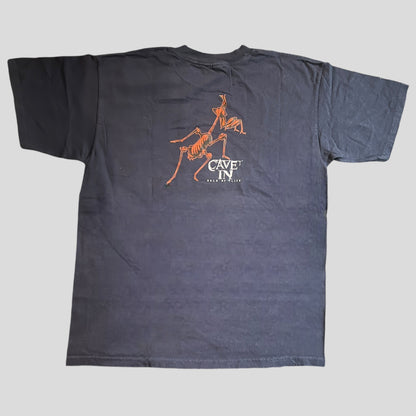 Cave In Band Halo Of Flies Until Your Heart Stops 1999 Vintage Dark Blue T-Shirt Size L