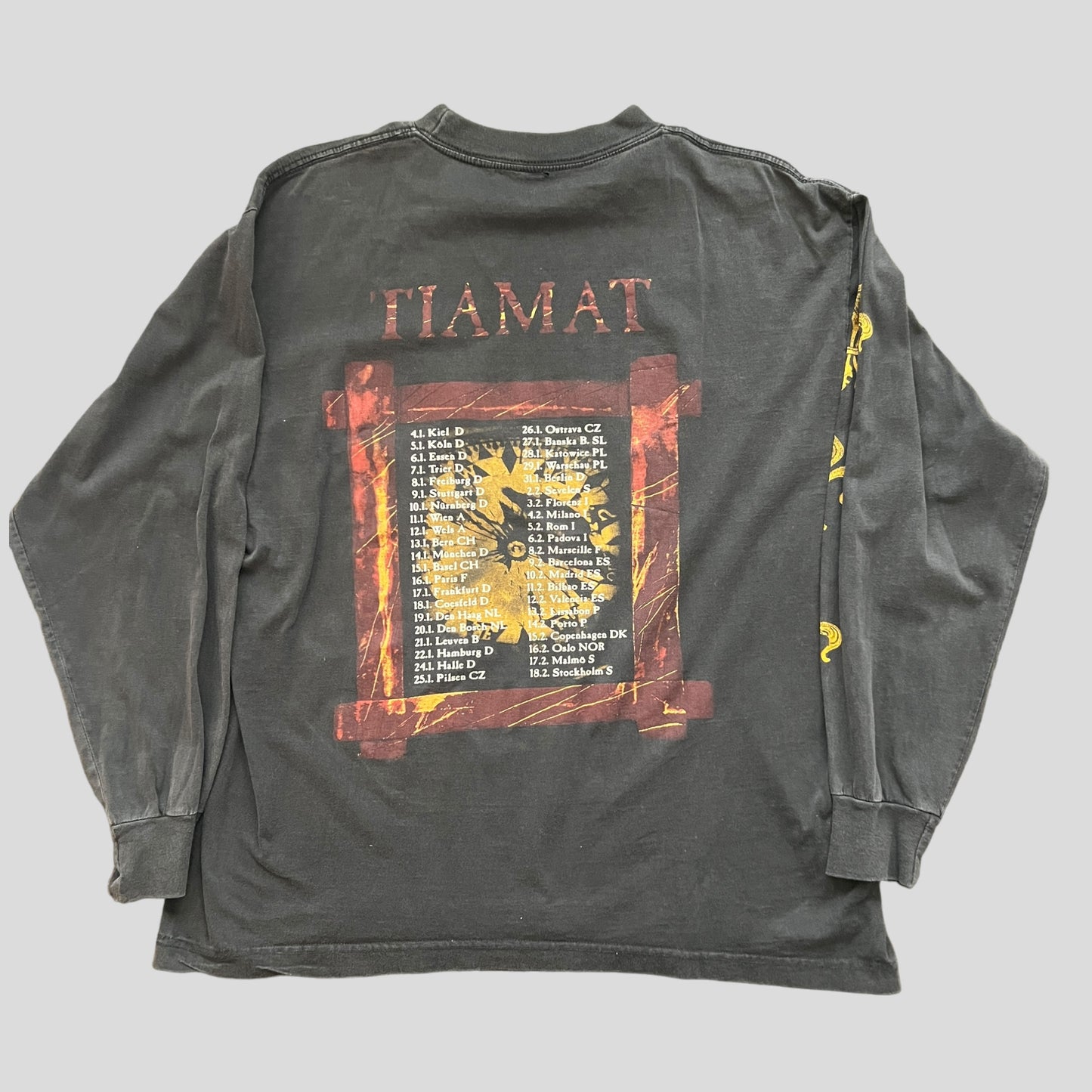 Tiamat Band Wildhoney 1994 Tour Vintage Long Sleeve T-Shirt Size L