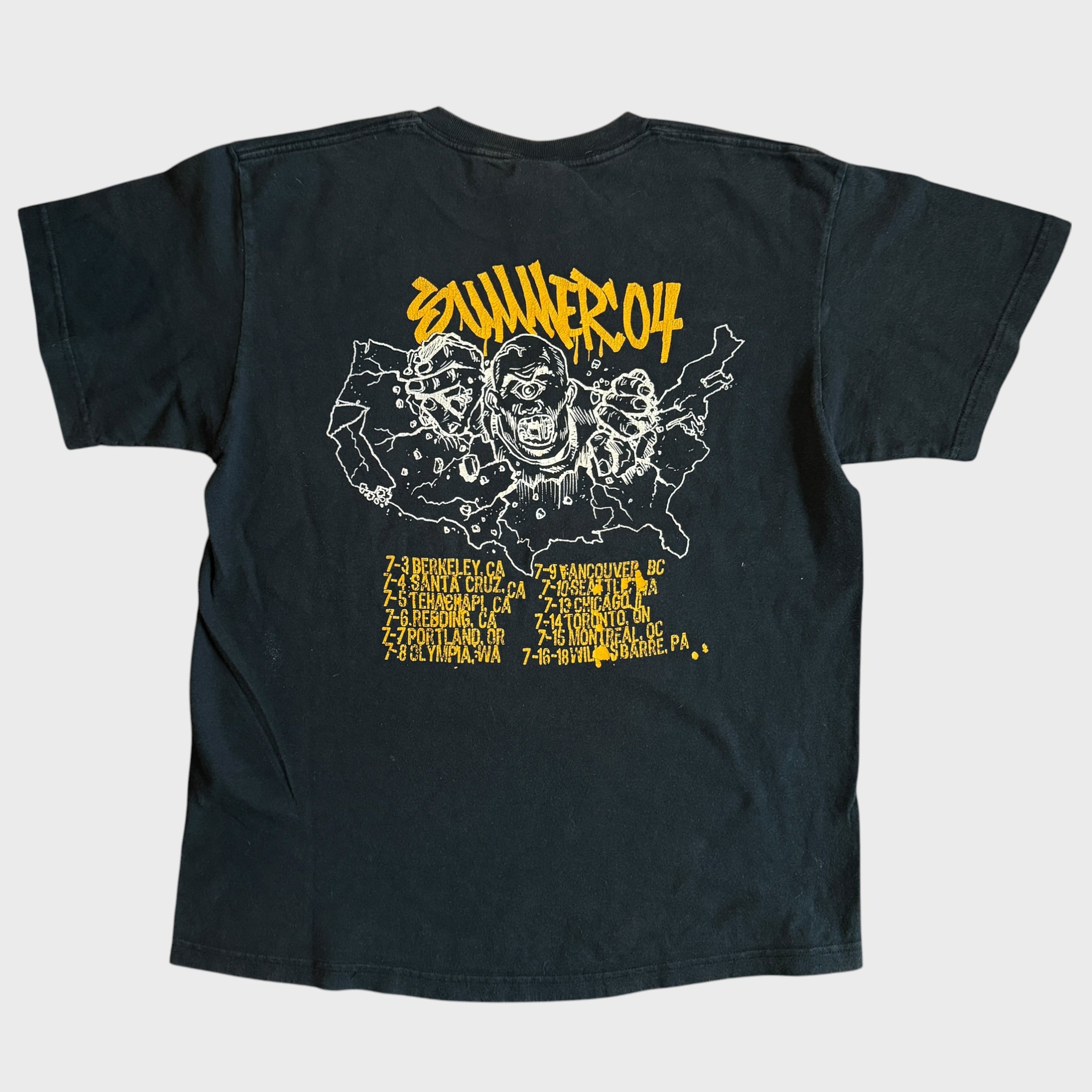 Mental Straight Edge Boston Hardcore Tour 2004 Vintage T-Shirt