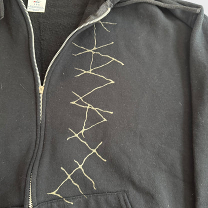 Khanate Capture & Release Black Vintage Zip Up Hoodie Size L