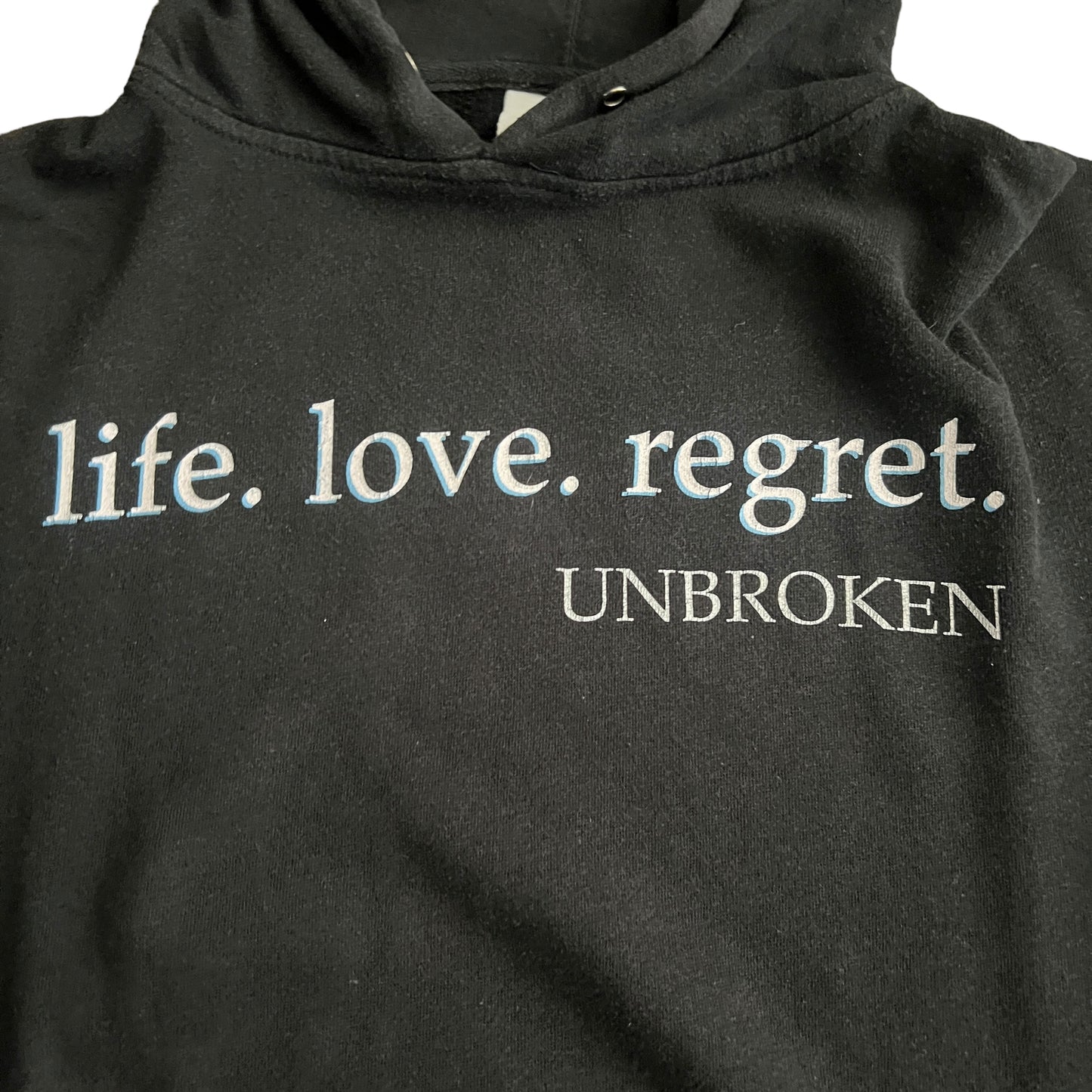 Unbroken Band Life. Love. Regret. Pullover Hoodie Size M / L